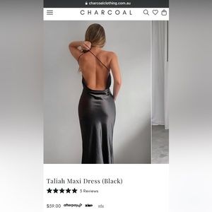 Taliah maxi dress, color black, size 16